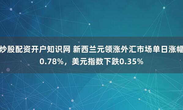 炒股配资开户知识网 新西兰元领涨外汇市场单日涨幅0.78%，美元指数下跌0.35%